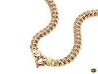Roller ball chain available in yellow, white, rose gold or multi tone