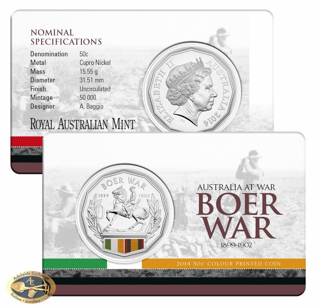 2014 Australia at War 50c UNC Coin BOER WAR 