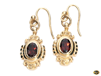 Fancy garnet drop earrings