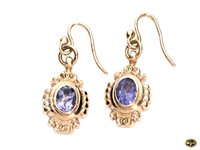 Fancy amethyst drop earrings