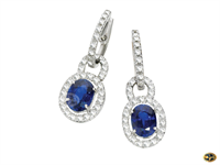 Sapphire and diamond drop earrings