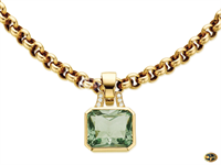 Green amethyst-set enhancer