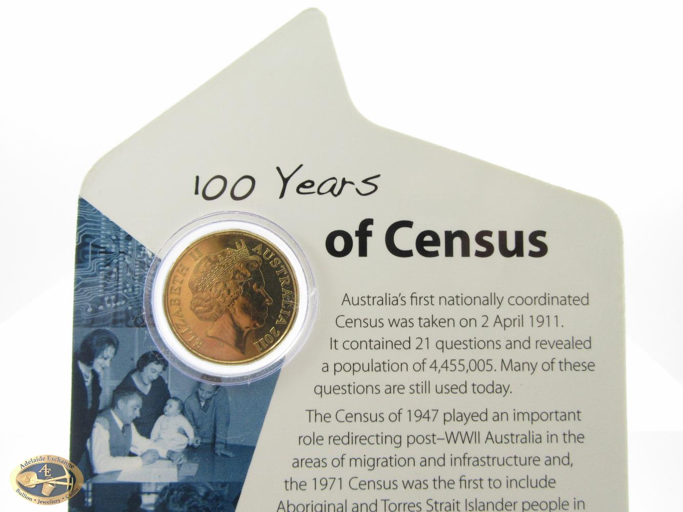 $1 UNC Coin Australia 10 x 2011 100 Years of Census 